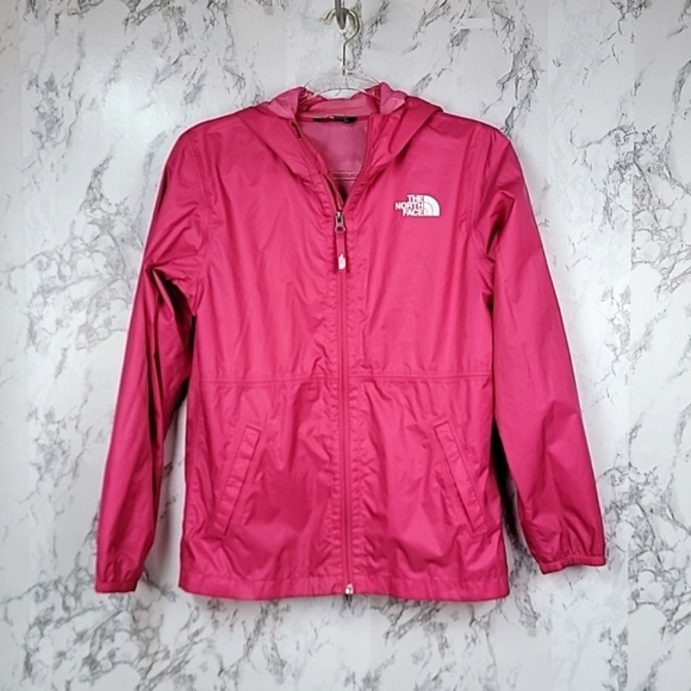 The Northface Girls Dryvent Hooded ZipUp Jacket Pink Size 14/16 Large